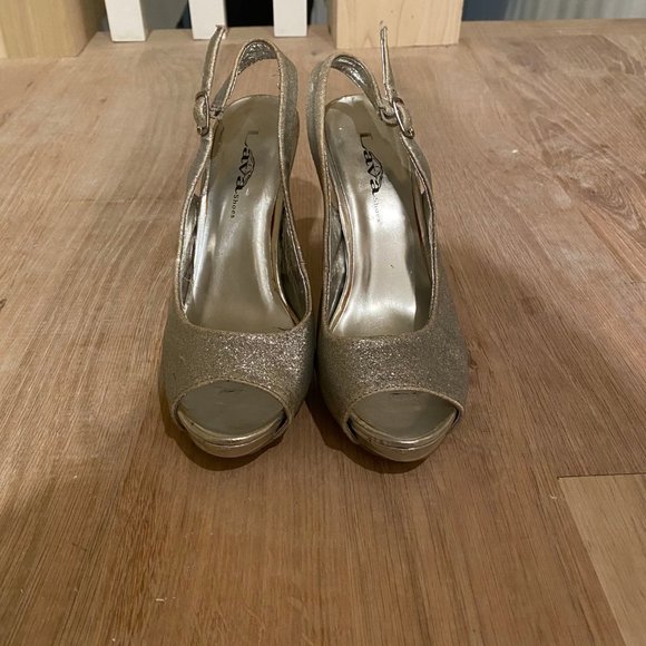 Silver Platform Heel - Picture 2 of 2